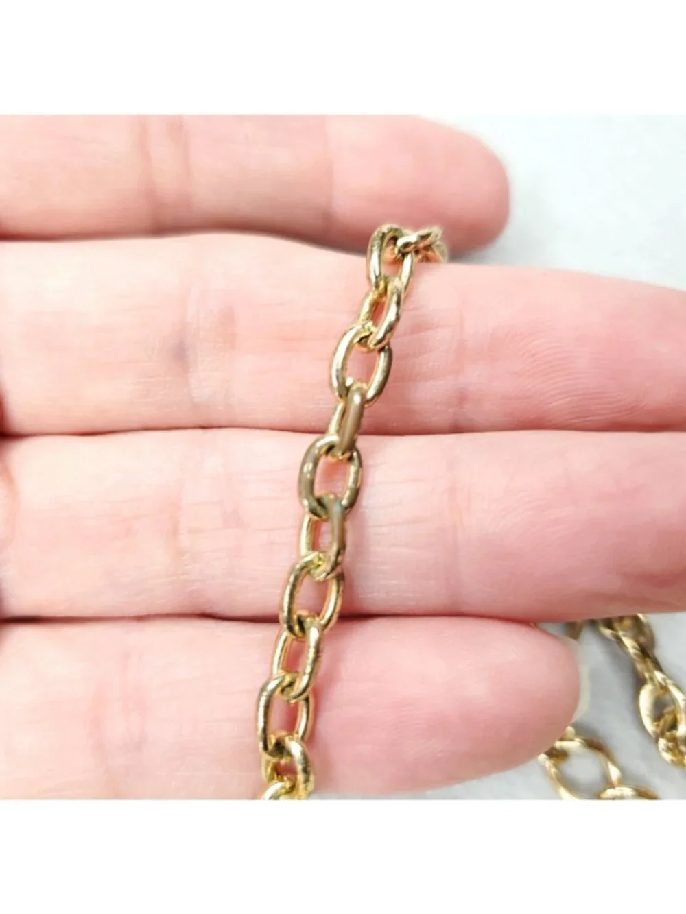 Gold Tone Bib Necklace Statement Metal Round Domes 17